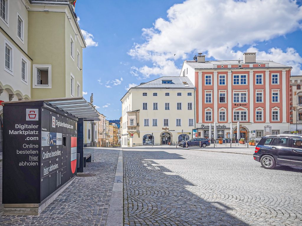 Digitaler Markplatz mit Click & Collect Abholstation, Freistadt im Mühlviertel