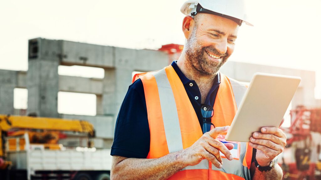 Mitarbeiter auf der Baustelle