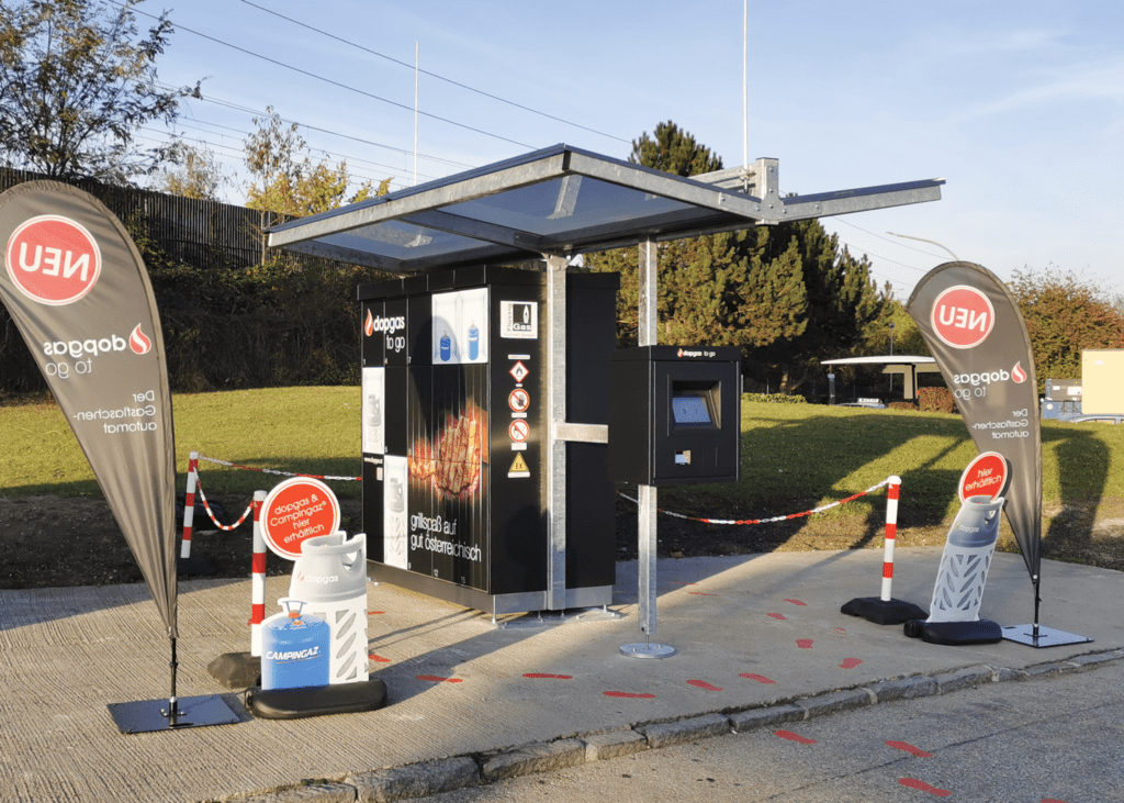 Gasflaschenübergabeautomat bei Dopgas
