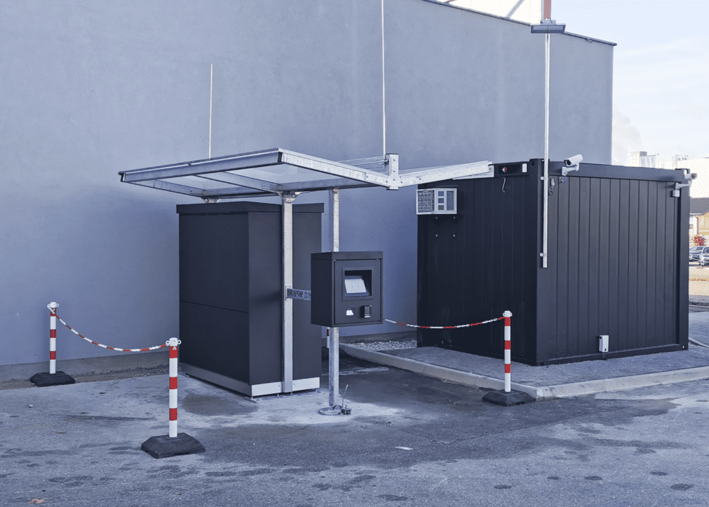 Abholstation für Gasflaschen