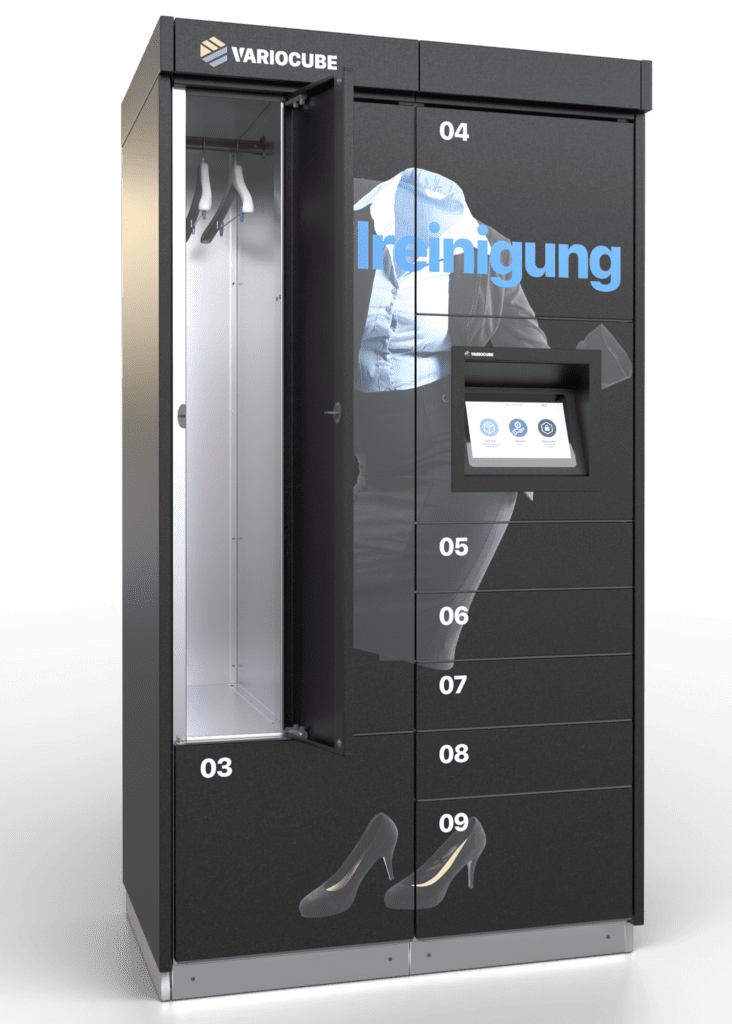 Tex-Modul Schrankmodule für Abgabe- und Abholstation für Textilreinigungen