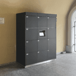 Public locker facility in Burghausen for cycle tourists